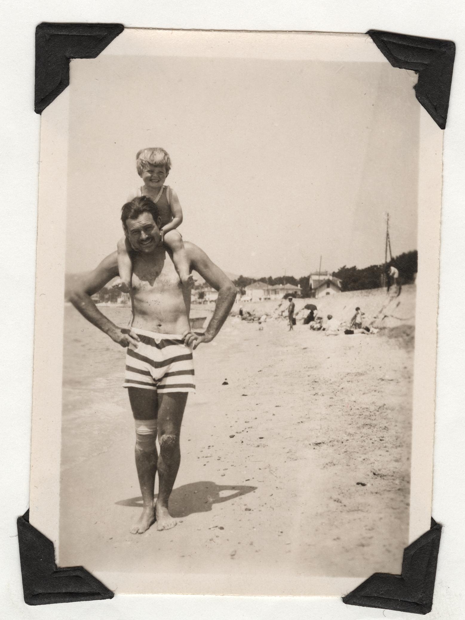 Ernest Hemingway with his son John, 1926