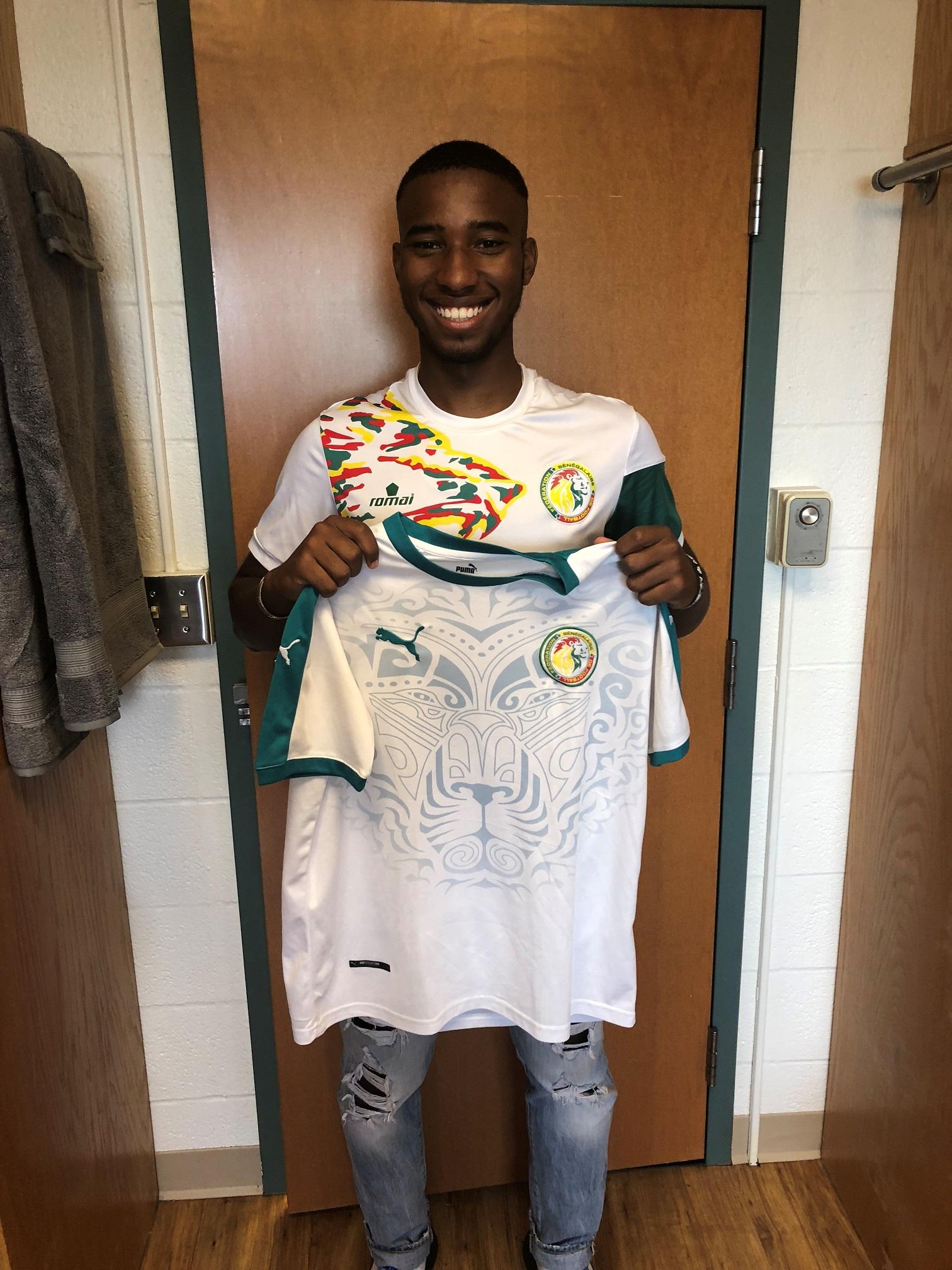 Jean Paul, a Washington, DC, native, is a huge fan of the Senegal national football team. Even at Penn State Behrend, he will still be displaying his team pride.