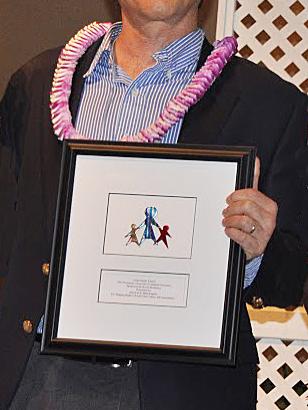 Matt Kaplan with award photo