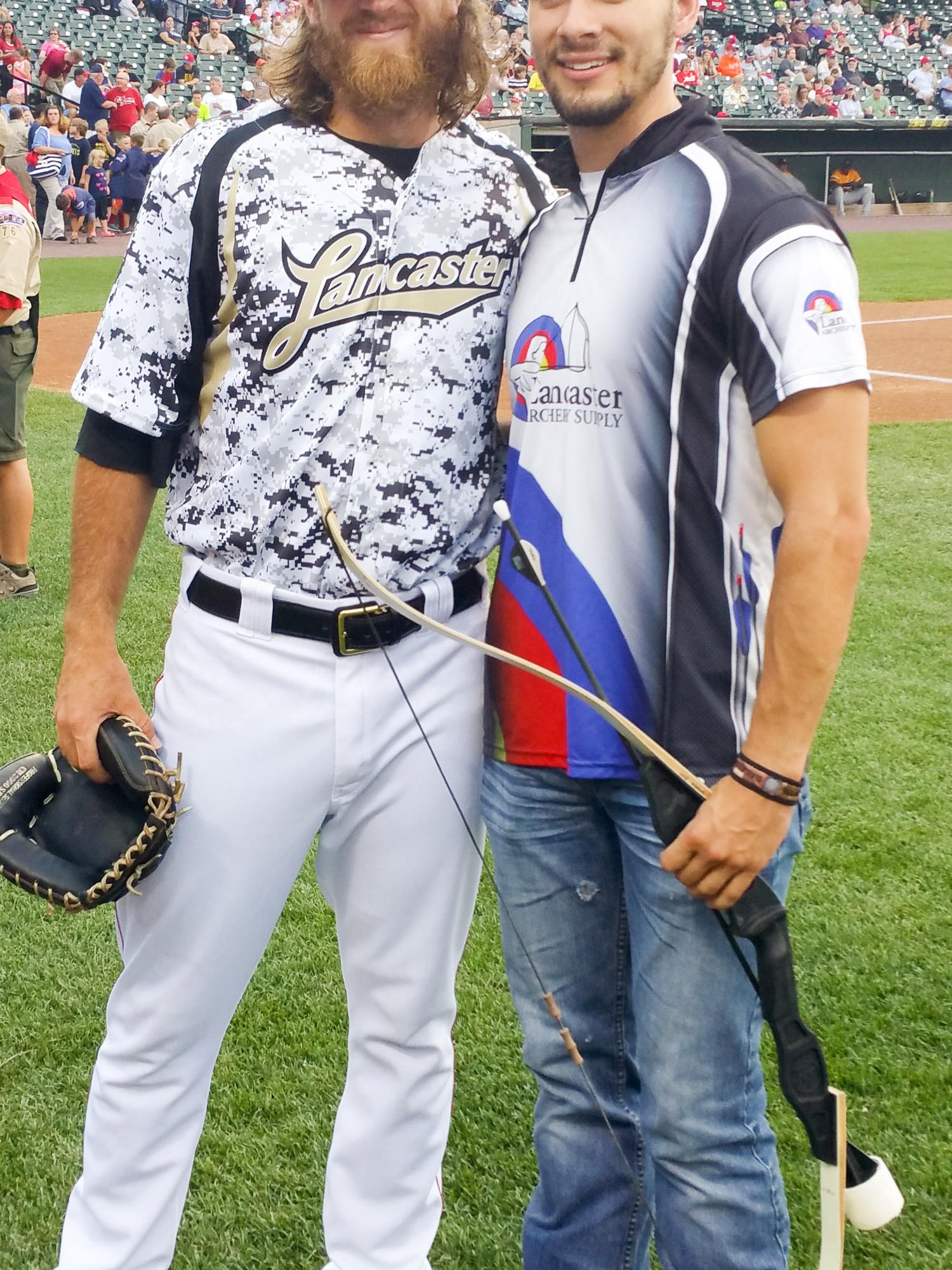 Justus Leimbach and catcher Pete Andrelczyk