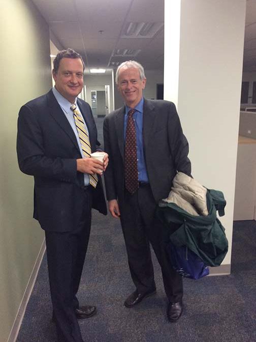 Project Director Michael Büsges and Provost Nick Jones Touring the New Facility