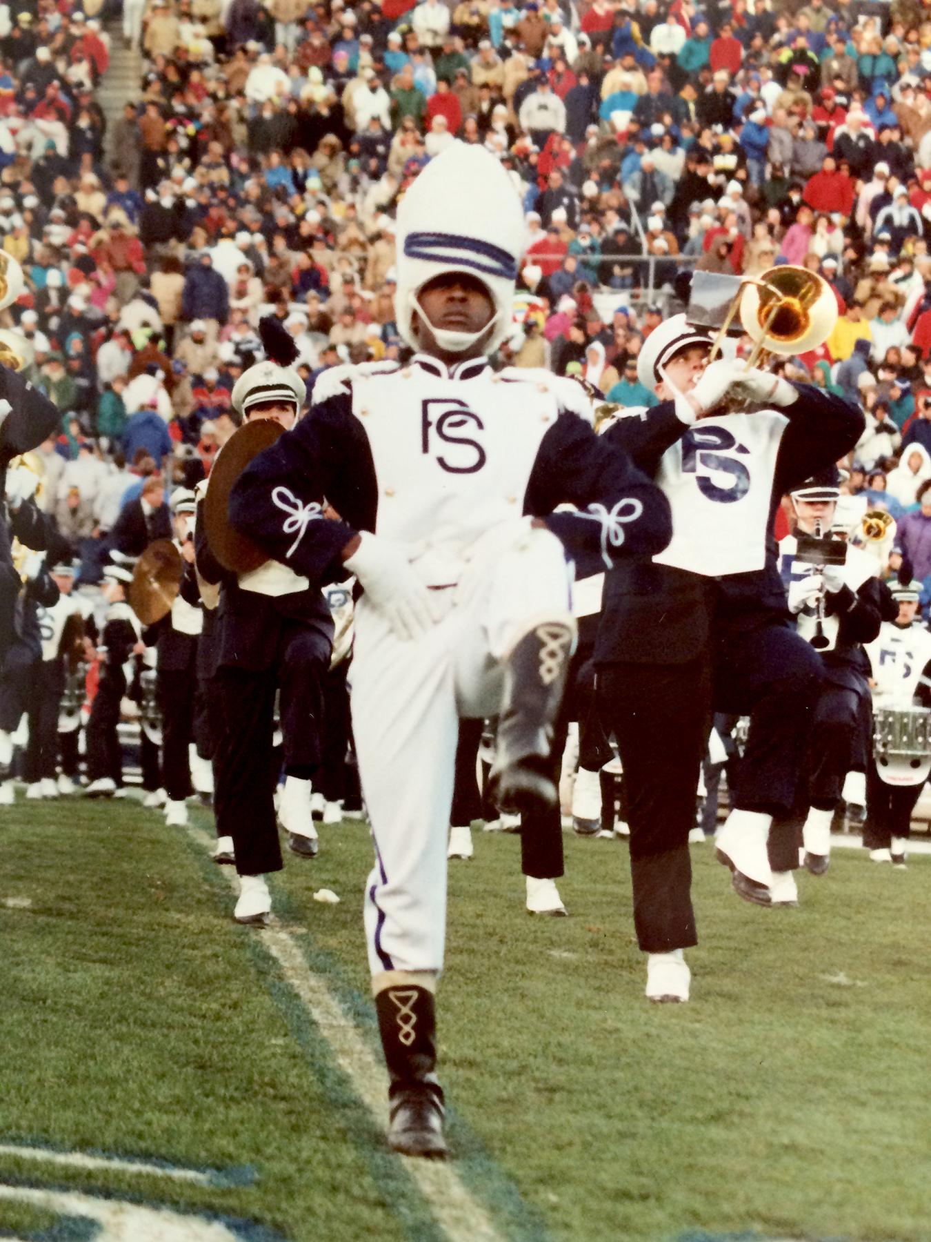 Mike Harrell, Blue Band drum major, circa 1990