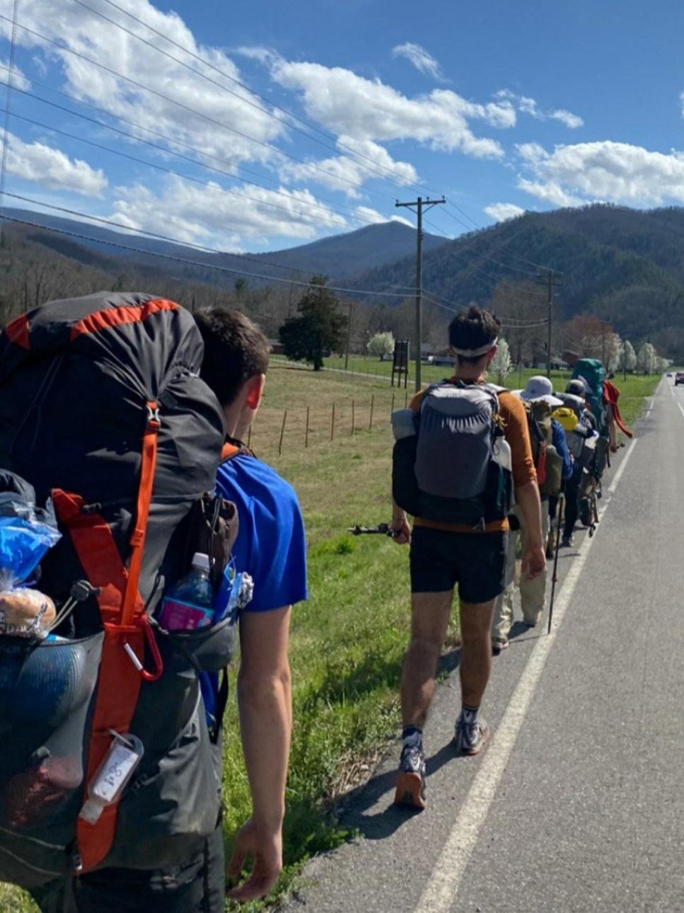 Nick Malizia hiking the Appalachian Trail
