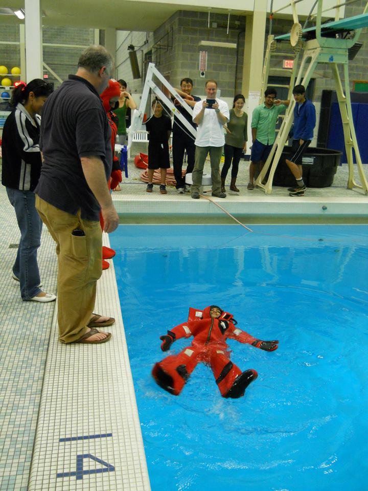 ROV Pilot in pool.
