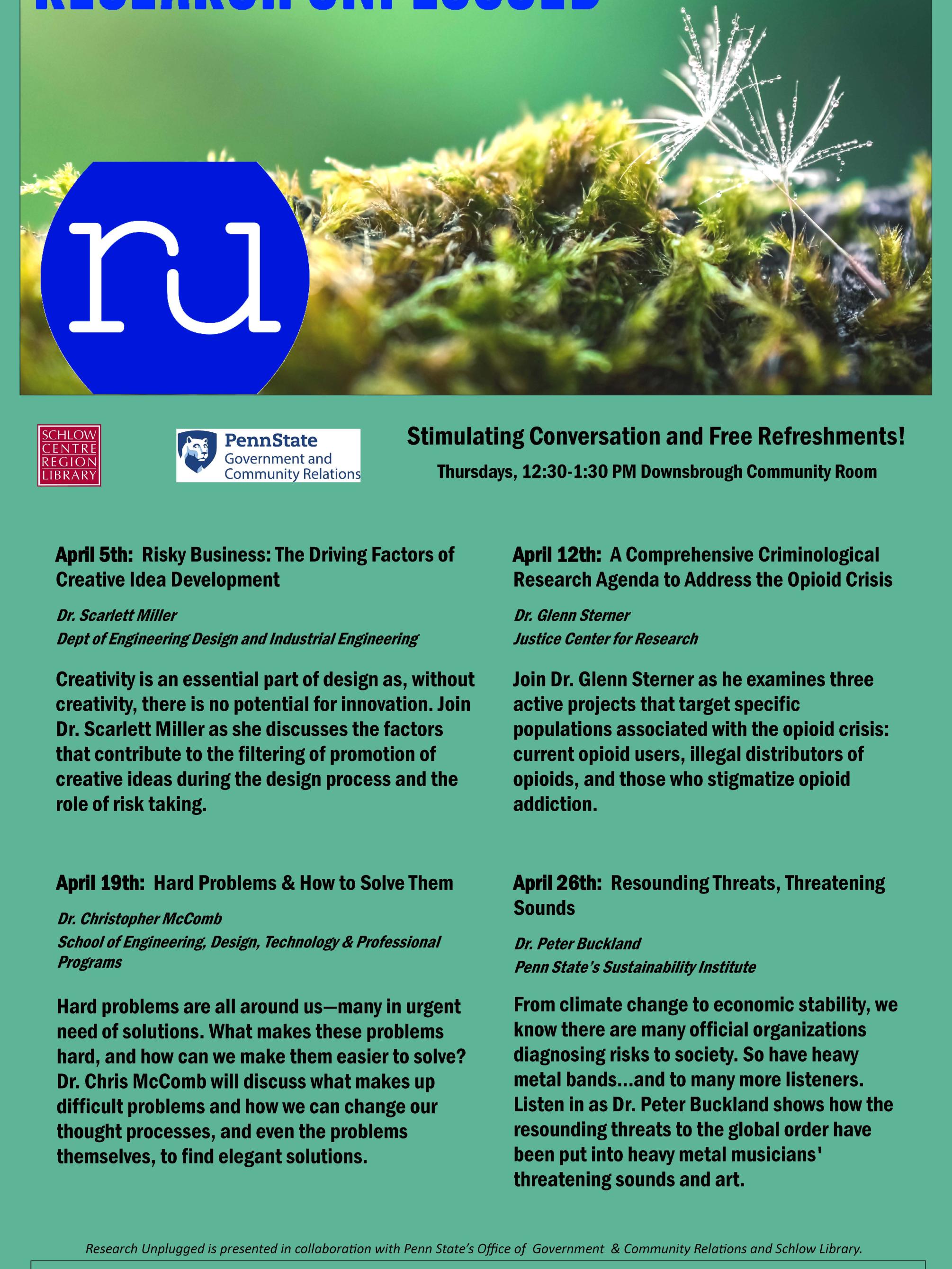 Research Unplugged Spring 2018