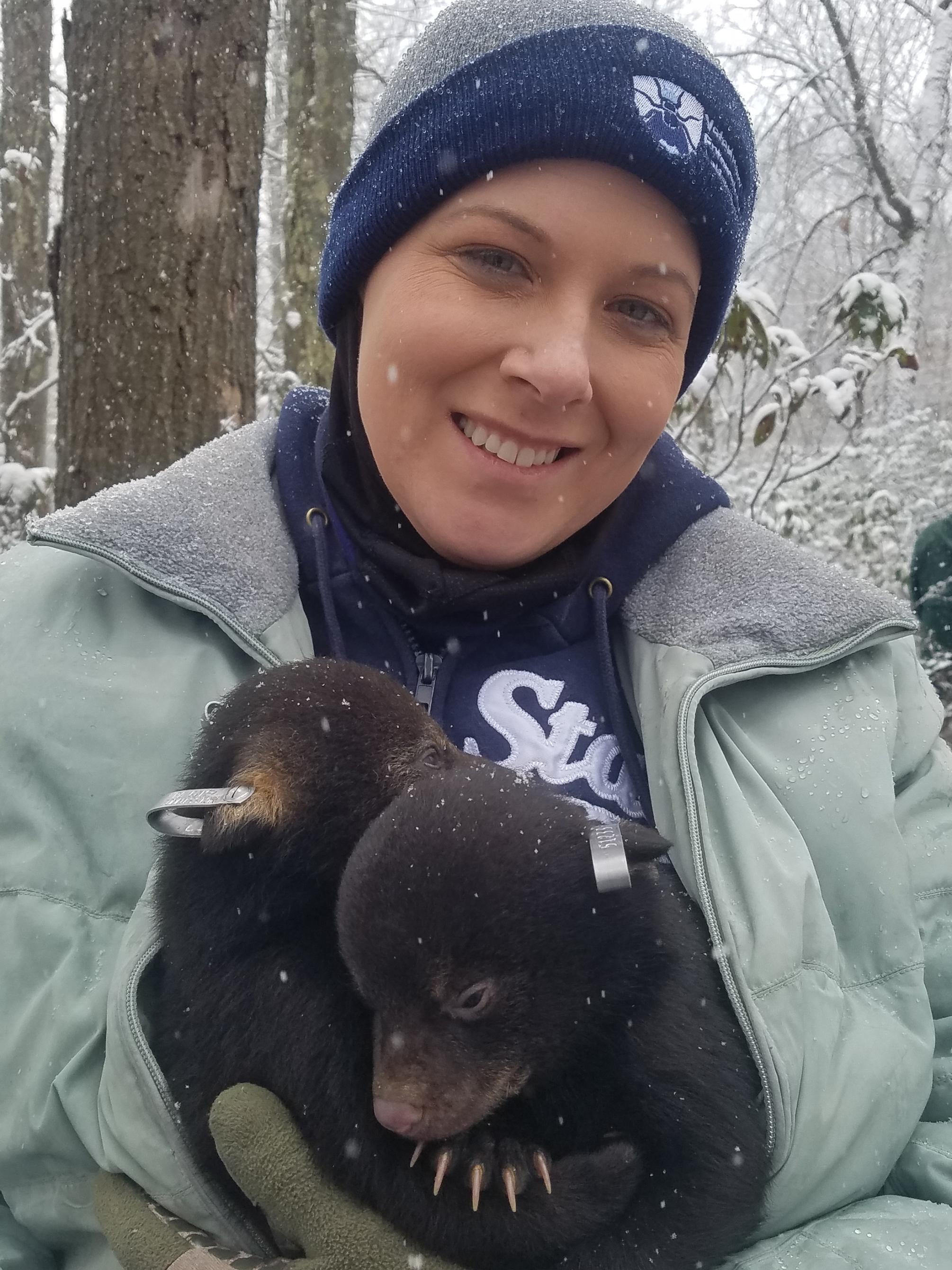 Erika Machtinger with cubs