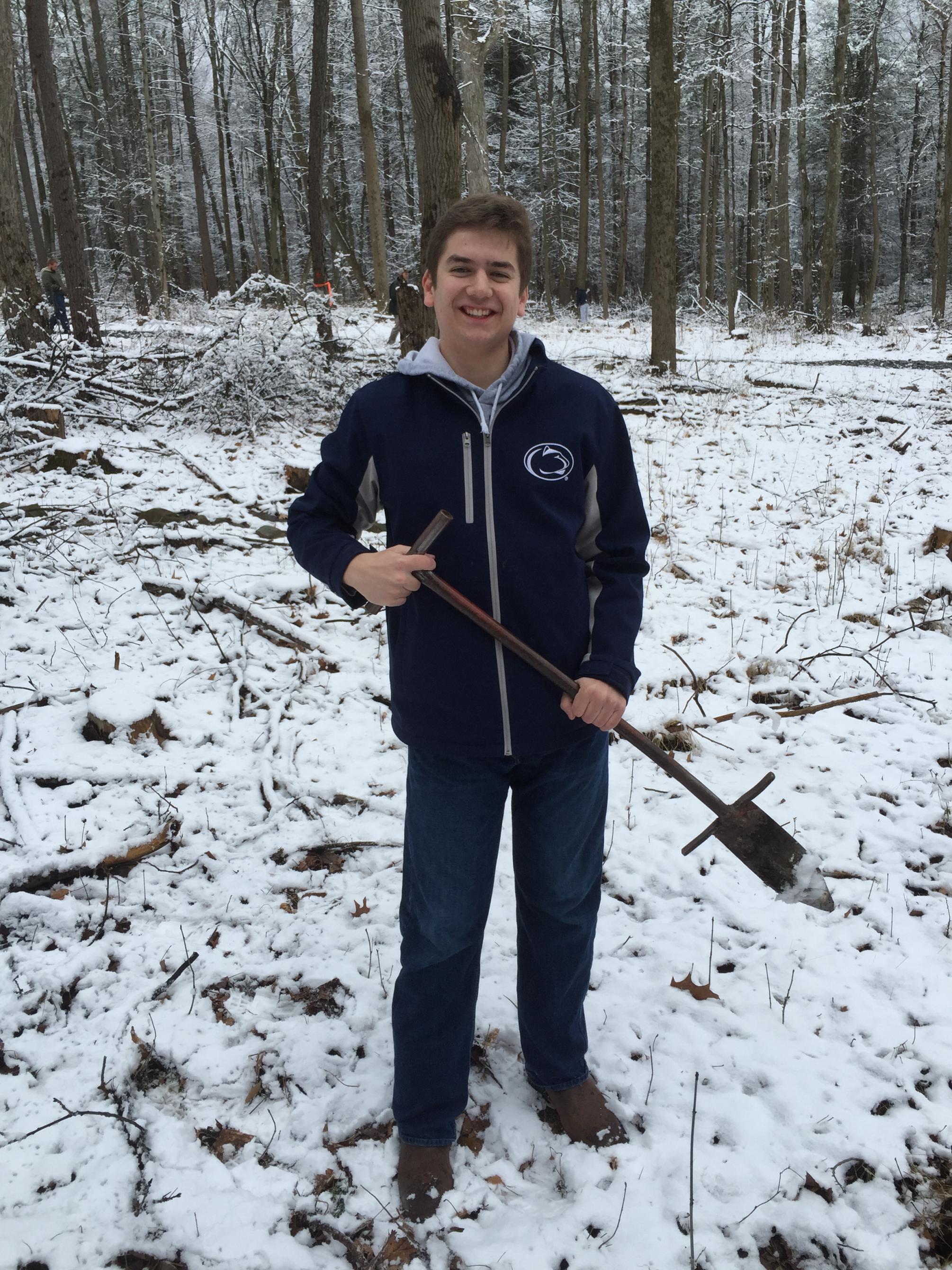 student volunteers at Rothrock State Forest