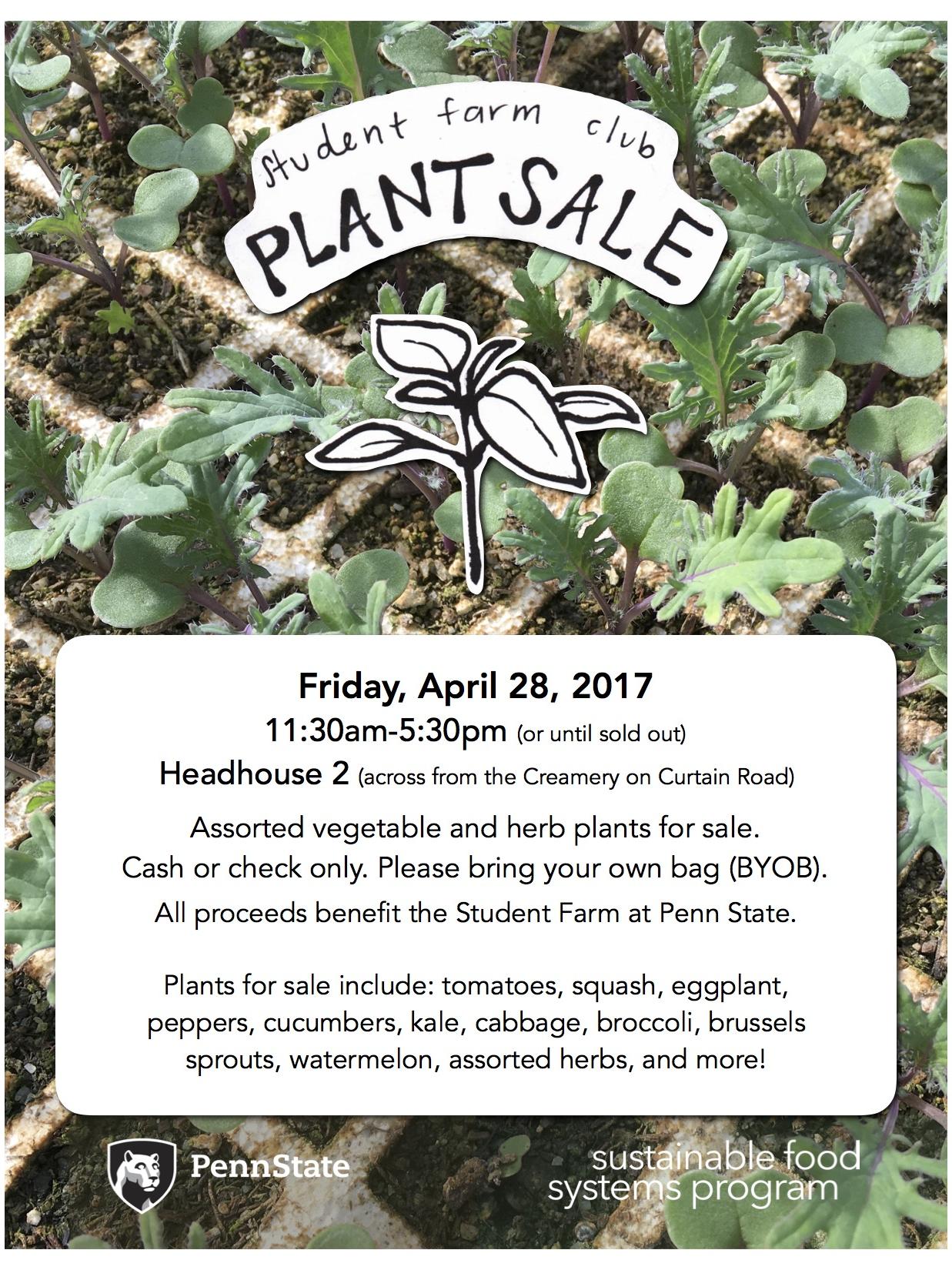 Plant Sale flyer