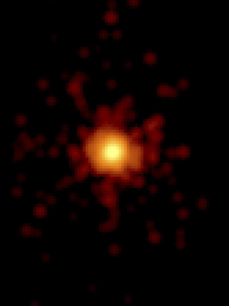 0.1 second exposure of one of the brightest gamma-ray explosions ever seen
