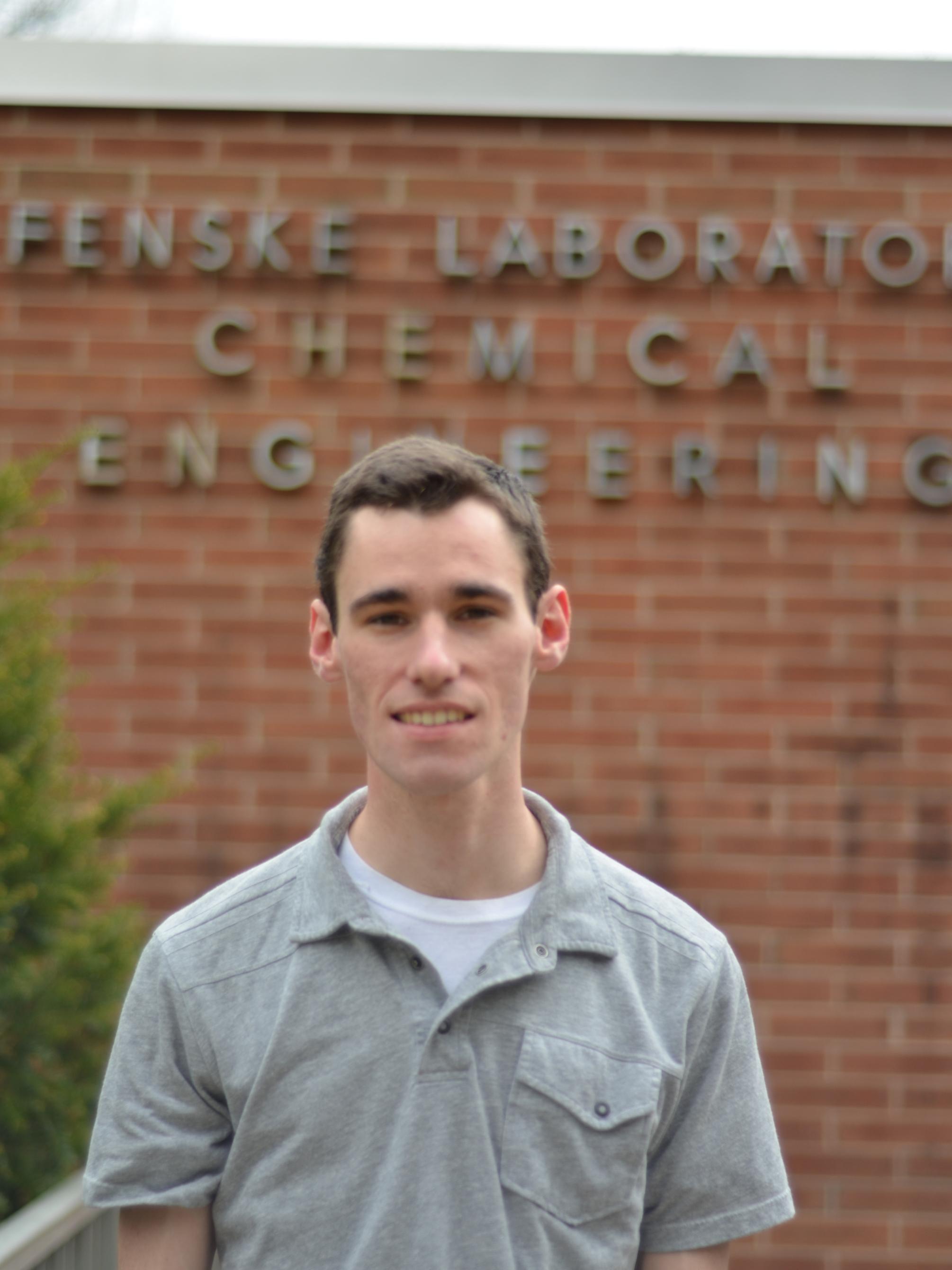 Chemical engineering graduate student Patrick Saboe 