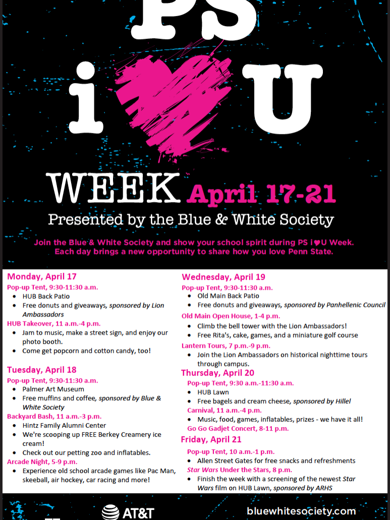 PS i(heart)U Week 2017 poster