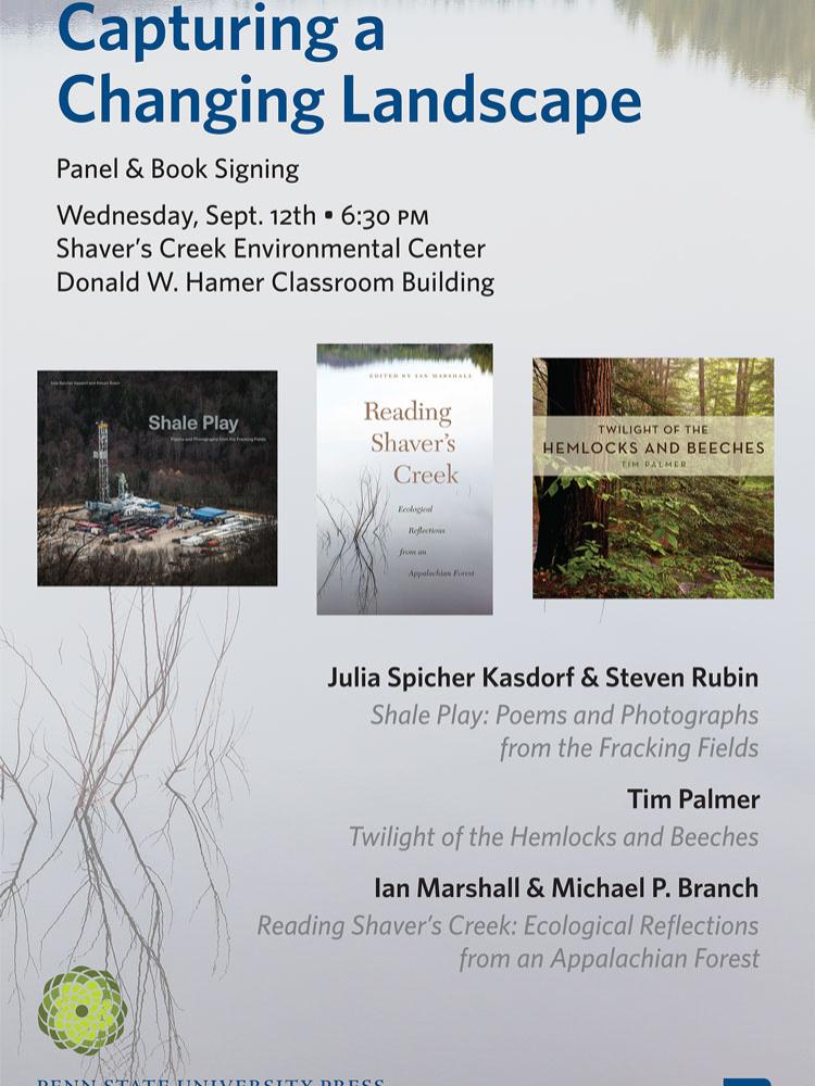 Poster for 'Capturing a Changing Landscape' event at Shaver's Creek