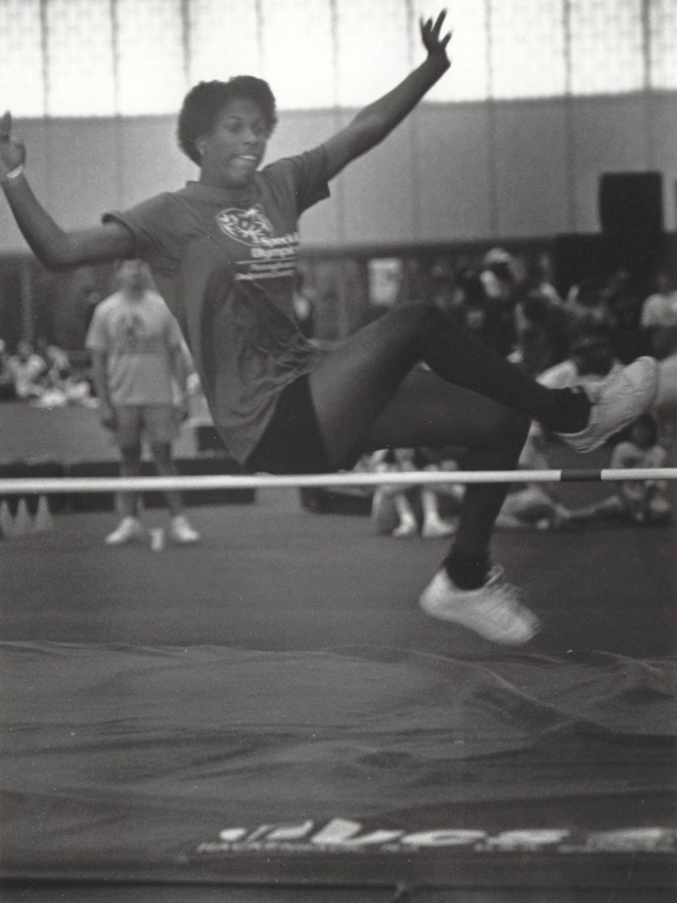 Thomasina Justice at the 1990 Special Olympics Pennsylvania Summer Games