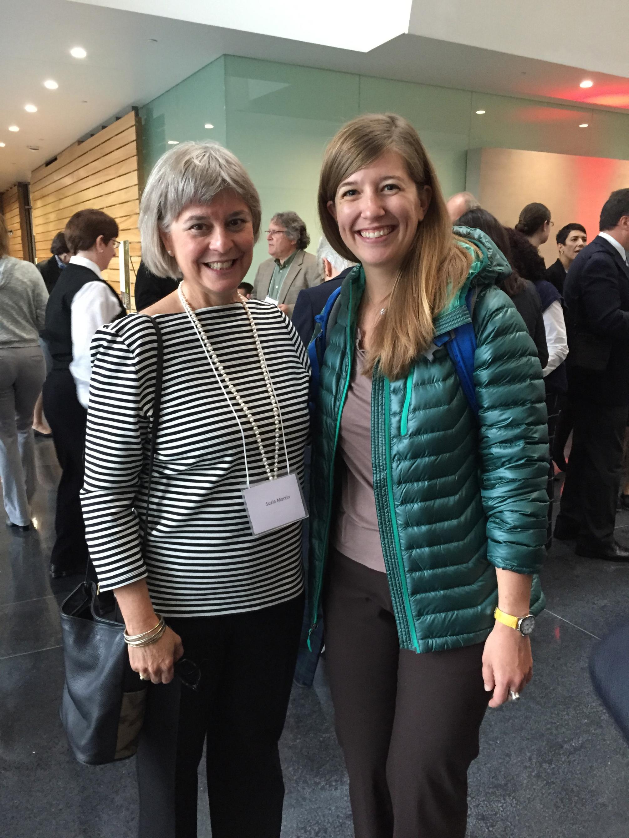 Suzie Martin and Jennifer Newton in HHD Building