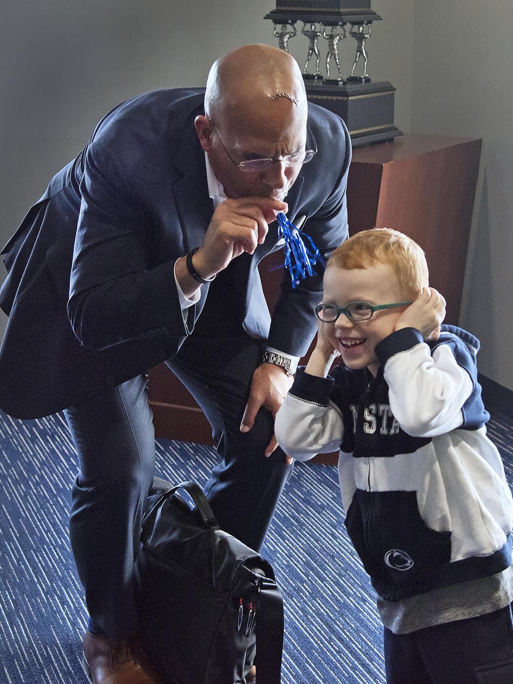 Coach Franklin with THON kid
