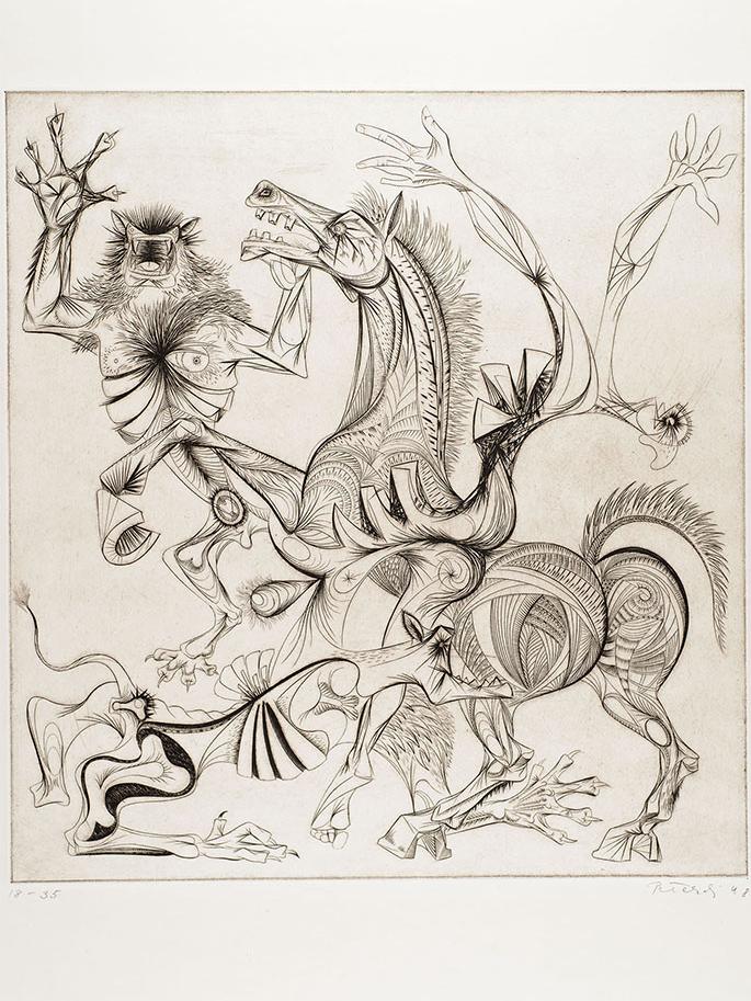 Gabor Peterdi, "Hunter Hunted"