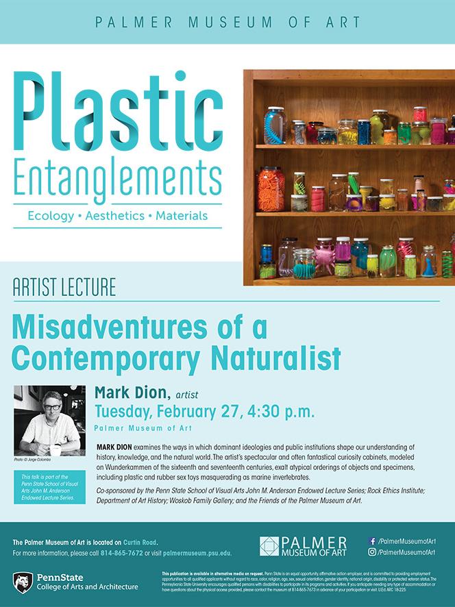 Mark Dion, artist, will present a lecture titled "Misadventures of a Contemporary Naturalist."