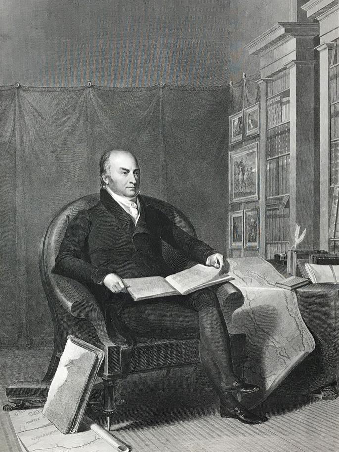 Asher B. Durand, after Thomas Sully, "John Quincy Adams," 1826, engraving, 2017.41.