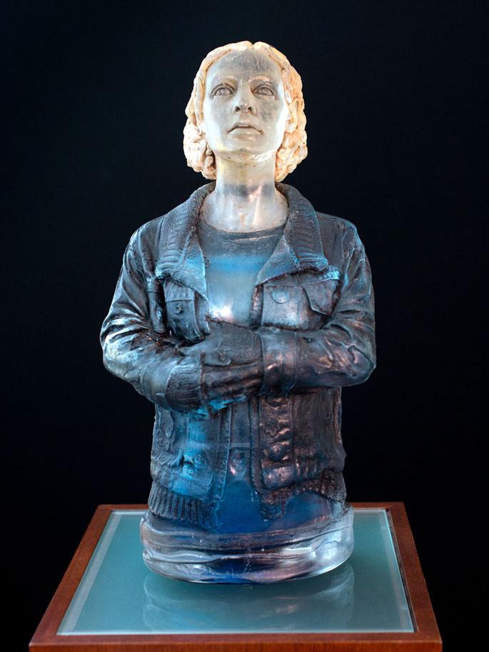 Oben Abright, “Sam III,” 2007. Mold-blown and cast glass, oil paint. Gift of Bette and Arnold Hoffman, 2016.93.