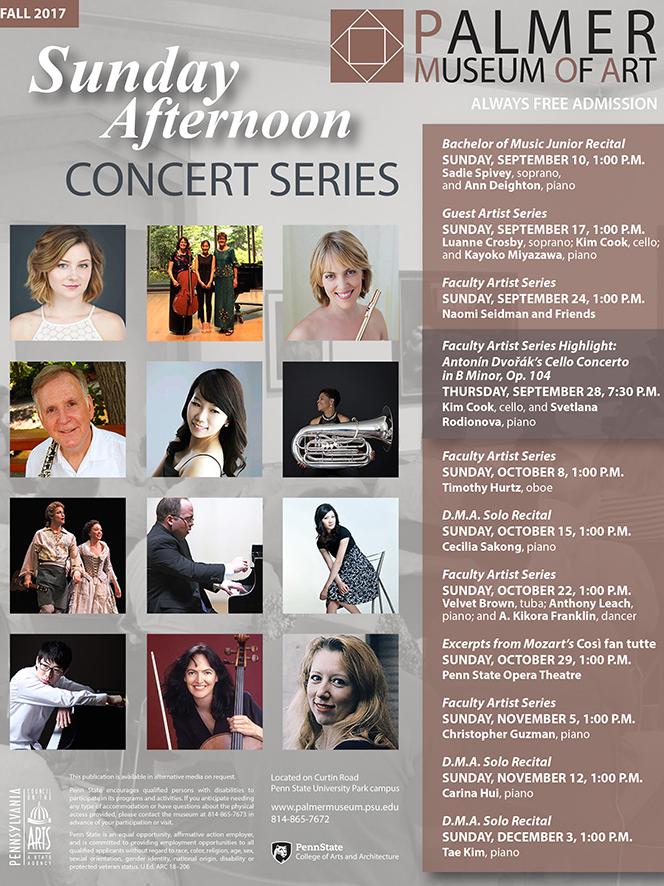 Fall 2017 'Sunday Afternoon Concert Series' performances 