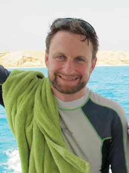 man in wet suit