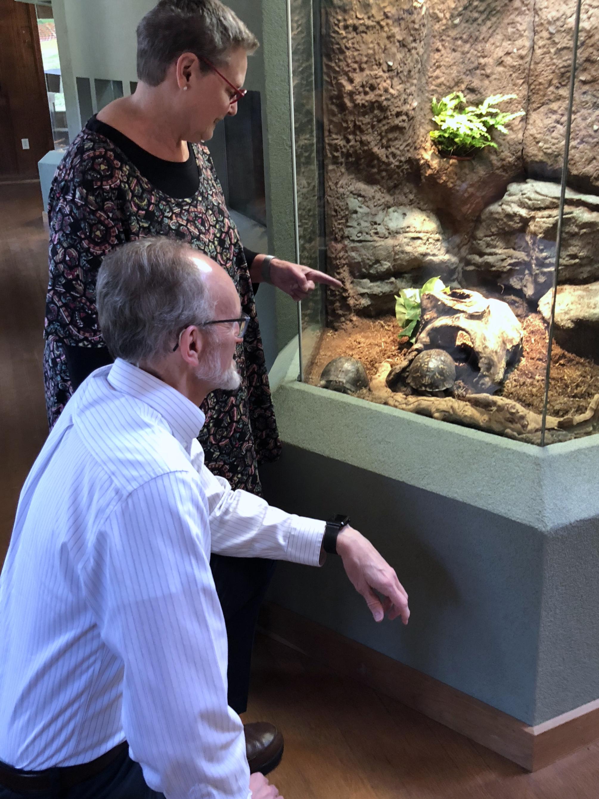 Tom and Mary Ellen Litzinger at Litzinger Herpetology Center at Shaver' Creek