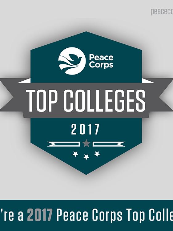 Peace Corps Top College 2017 badge
