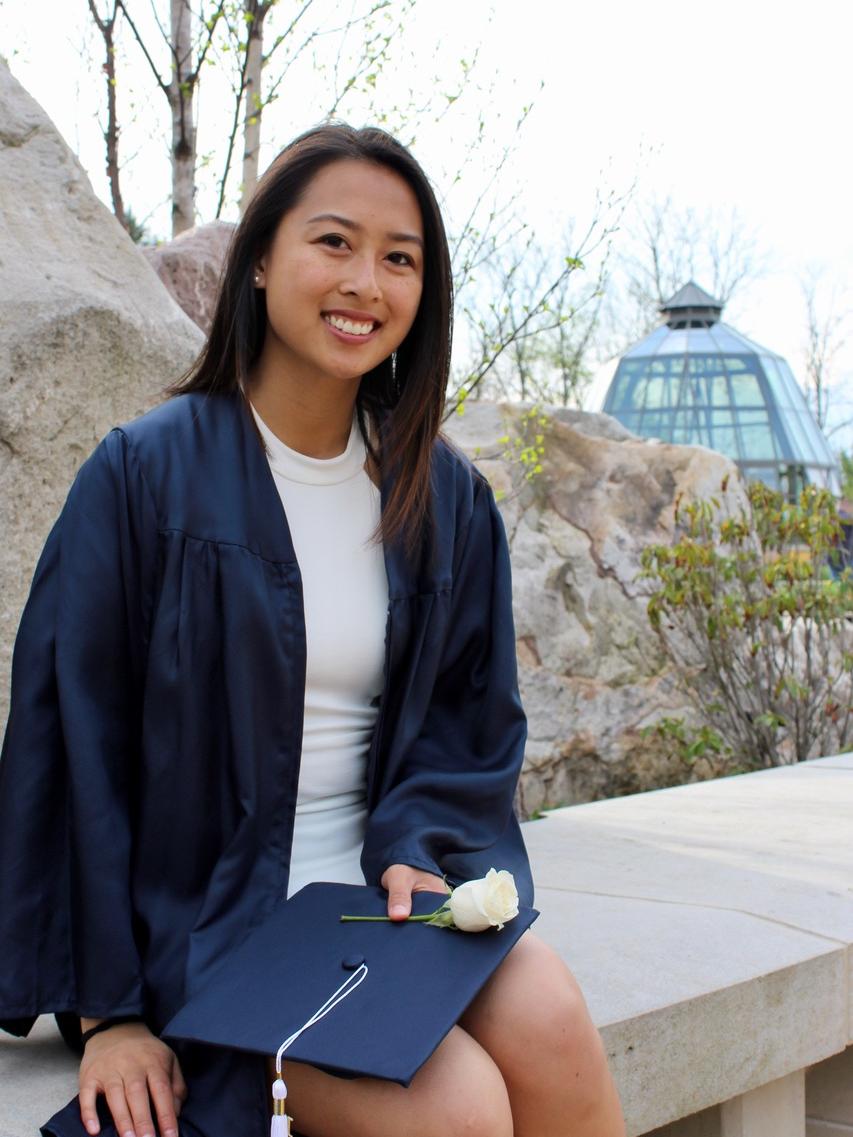 Vanna Lee wearing graduation gown