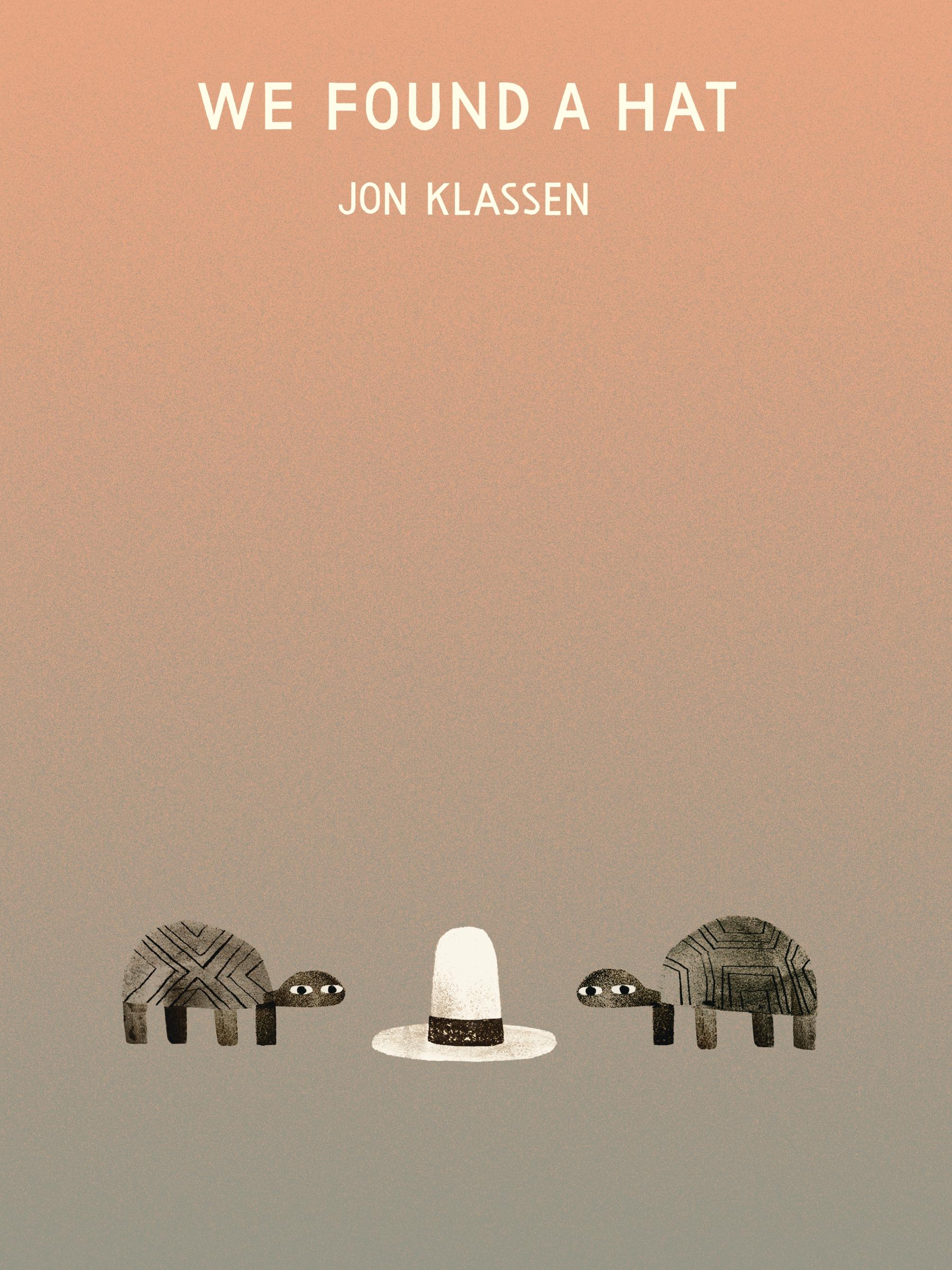 Book cover illustration featuring two turtles, one on each side of a large white hat