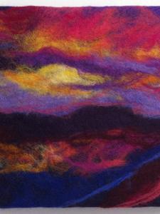 An example of art created with the wet felting technique by artist/instructor Kim Tanzos.