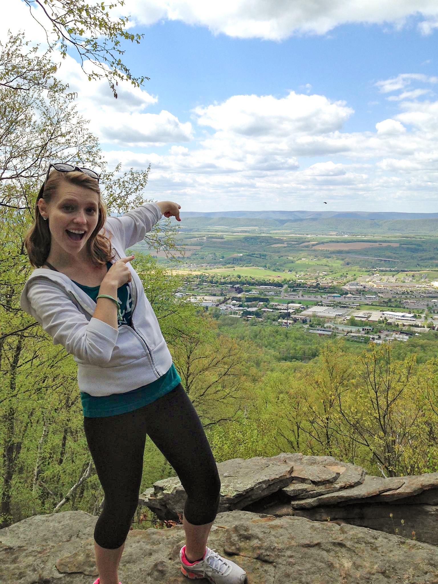 Lauren White on Mount Nittany