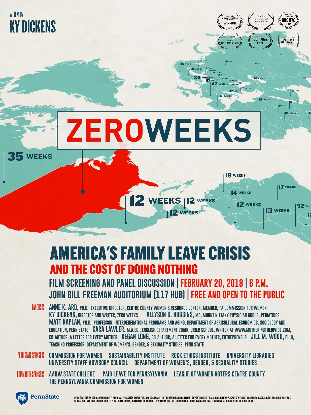 Zero Weeks event flyer