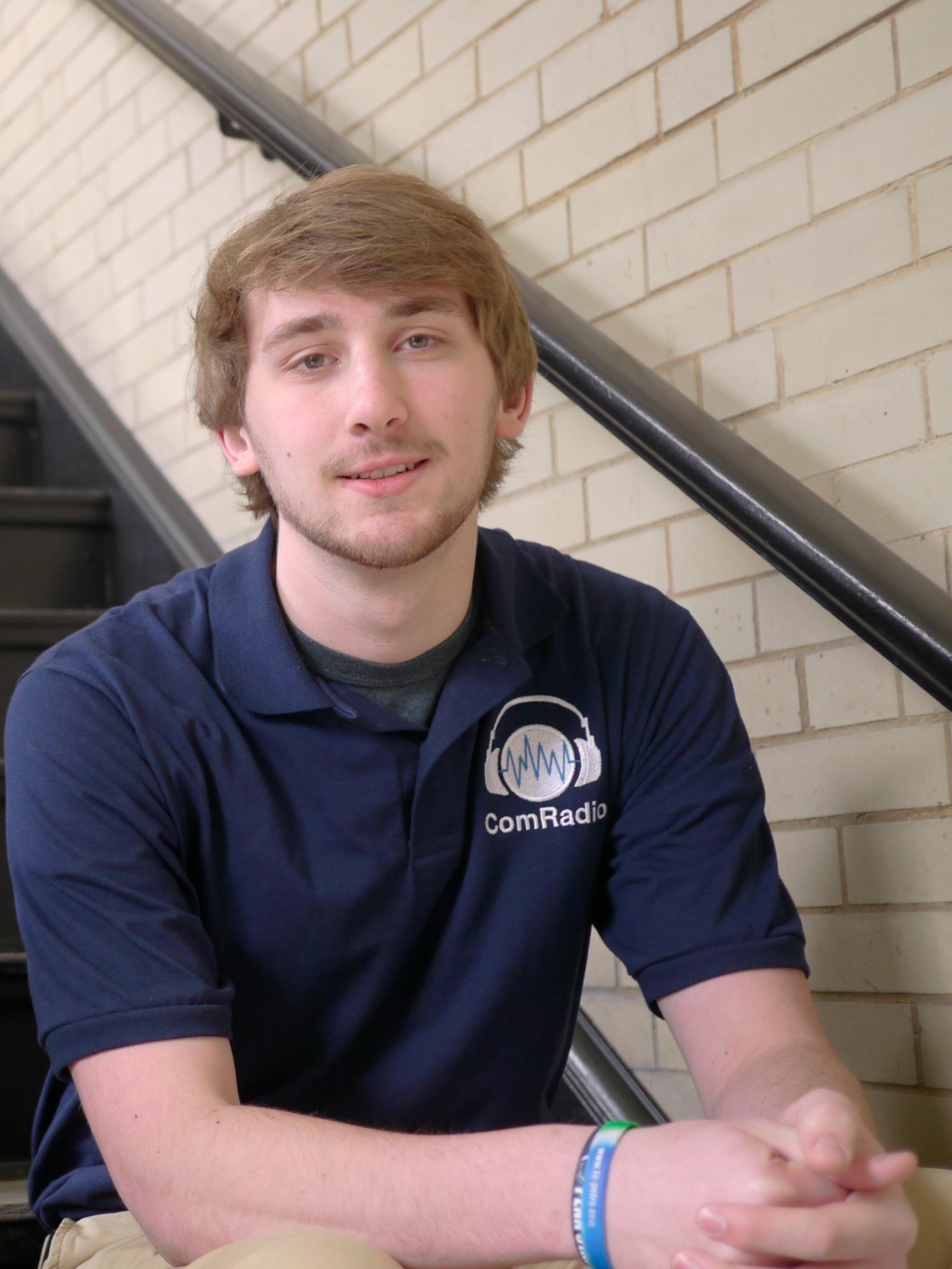 Ryan Berti takes a break during the eSports tournament in Carnegie Building 