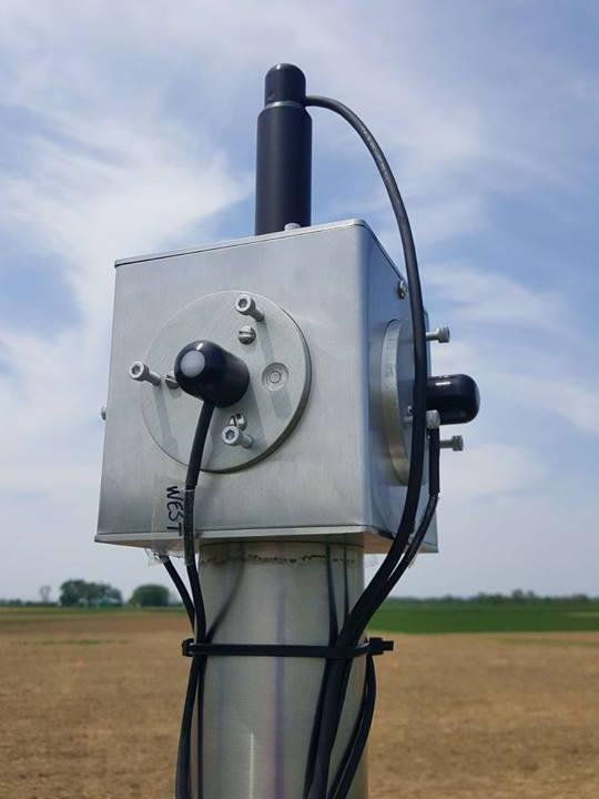 Close-up of the completed device after installation. 