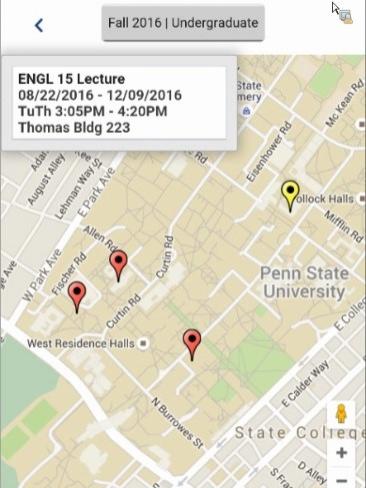 Campus Map in LionPATH app