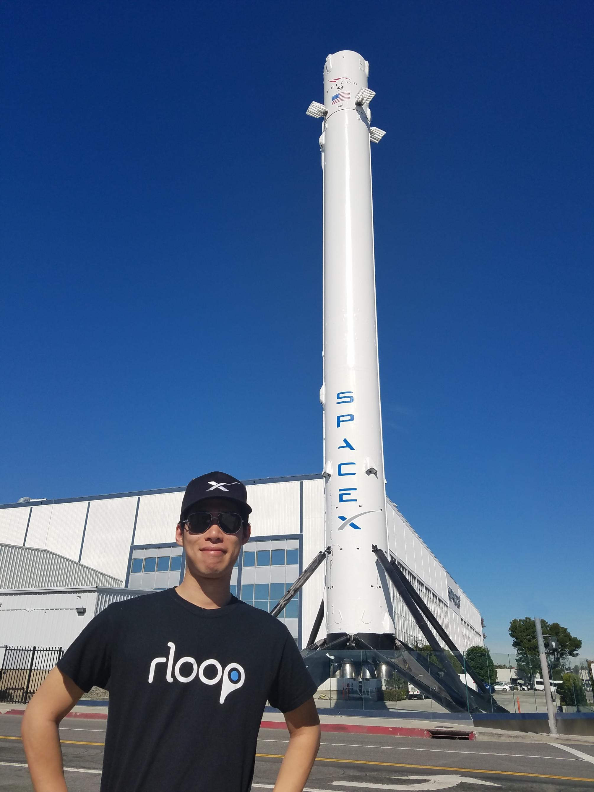 Edward Chan at the SpaceX headquarters.