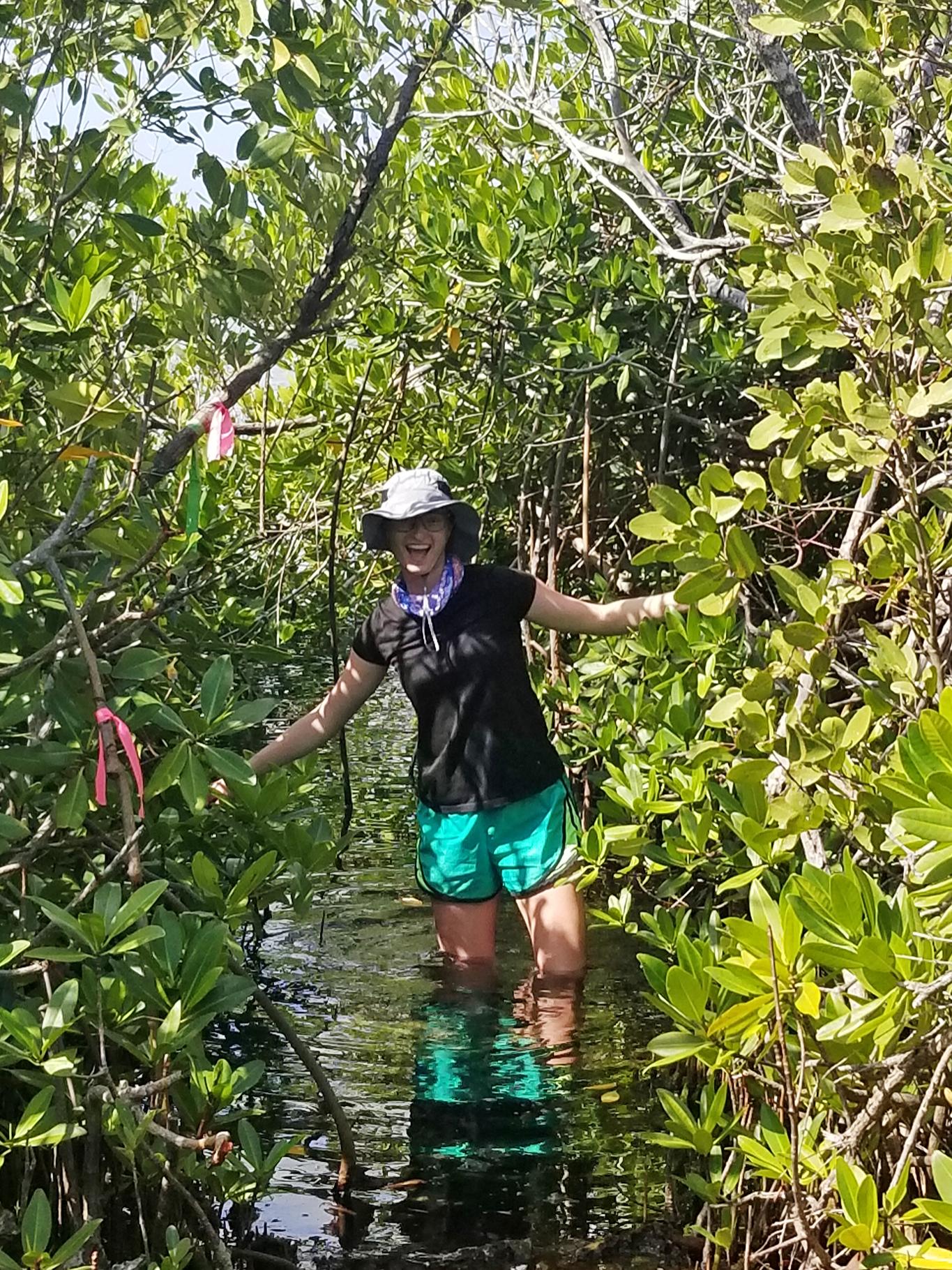 Students studied the science behind the land and water of San Salvador, an island district of the Bahamas.