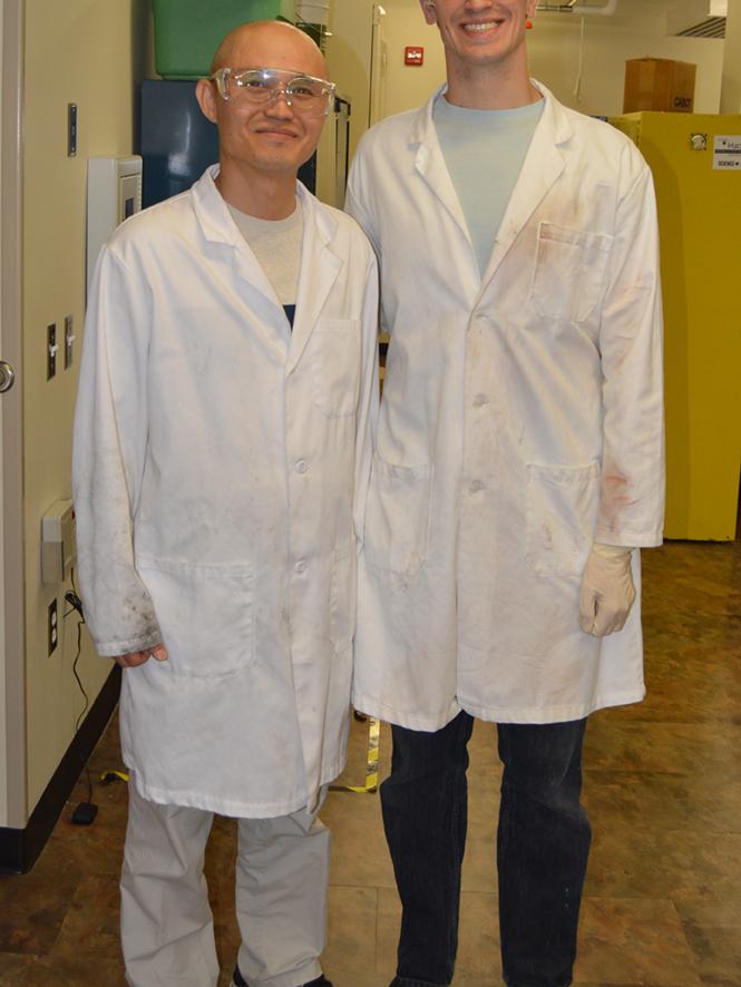 two researchers in a lab