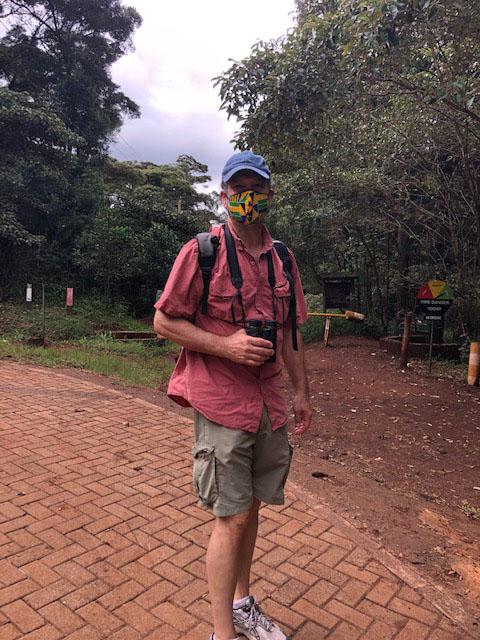 Man in forest