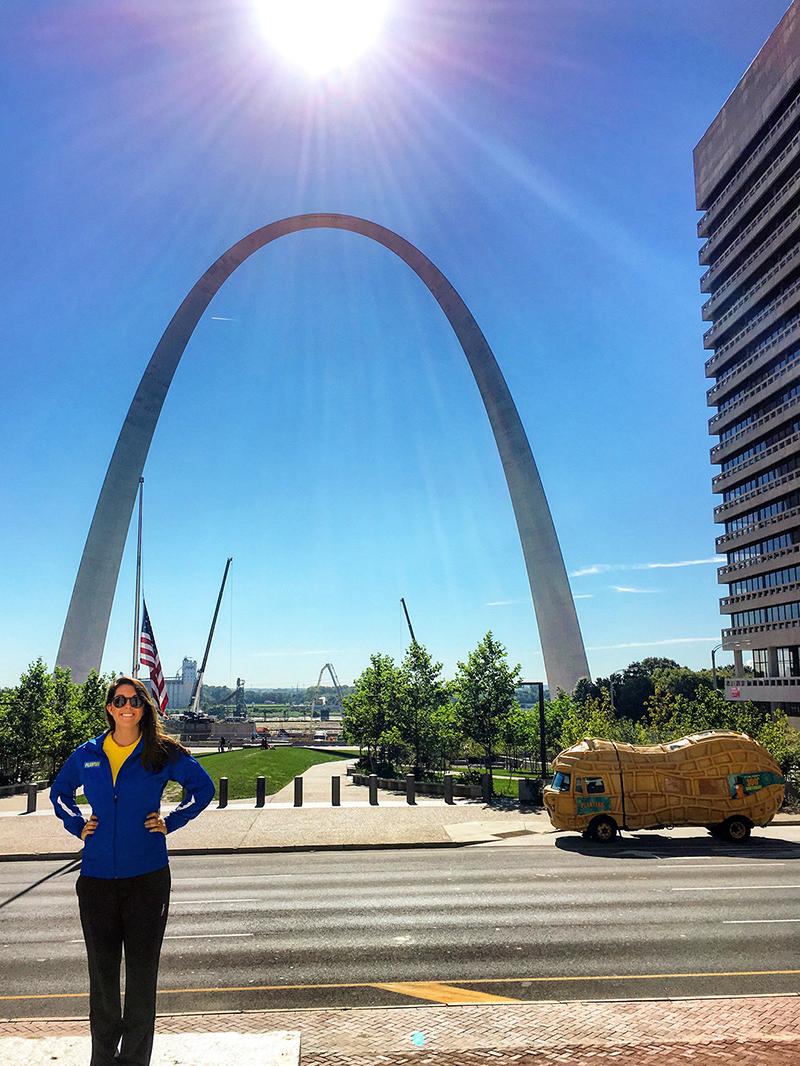 Kaite Byrne with the NUTmobile