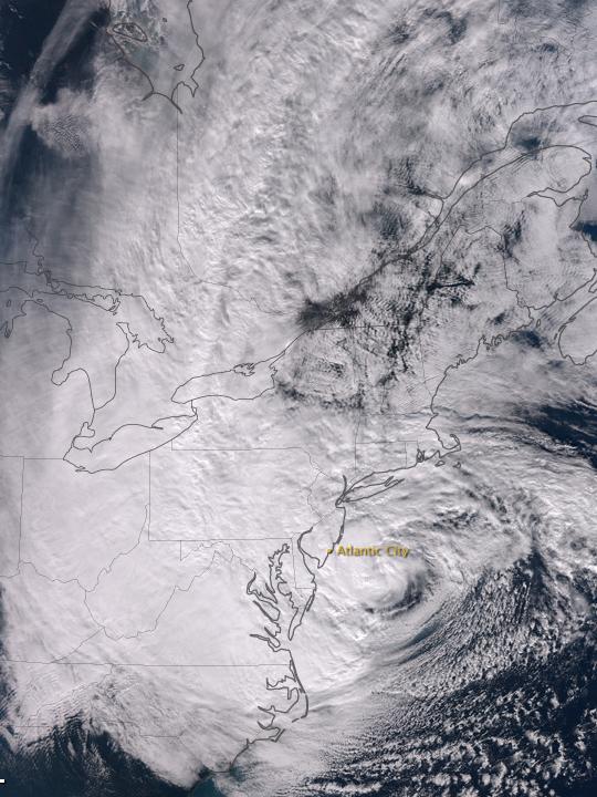 satellite view Hurricane Sandy