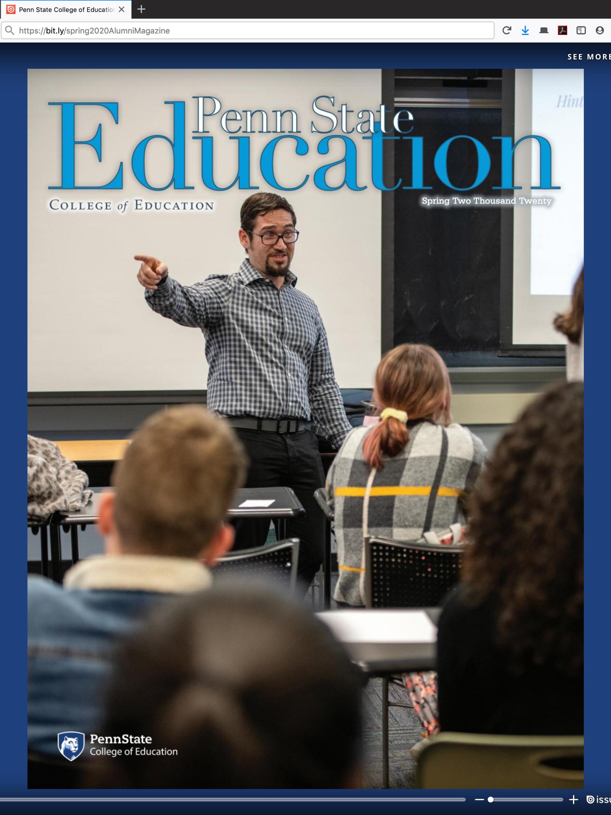 College of Education Alumni Magazine spring 2020