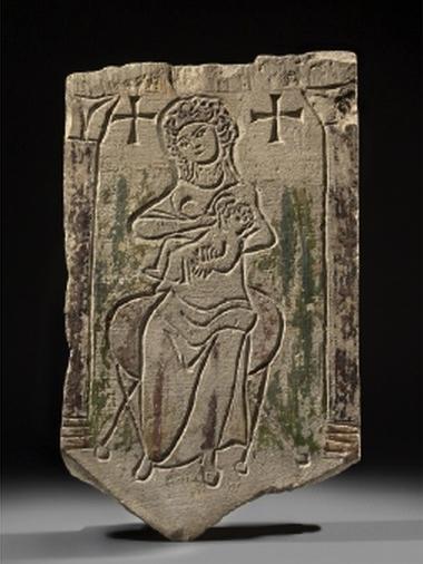 Grave Stele with Mary and Christ Child