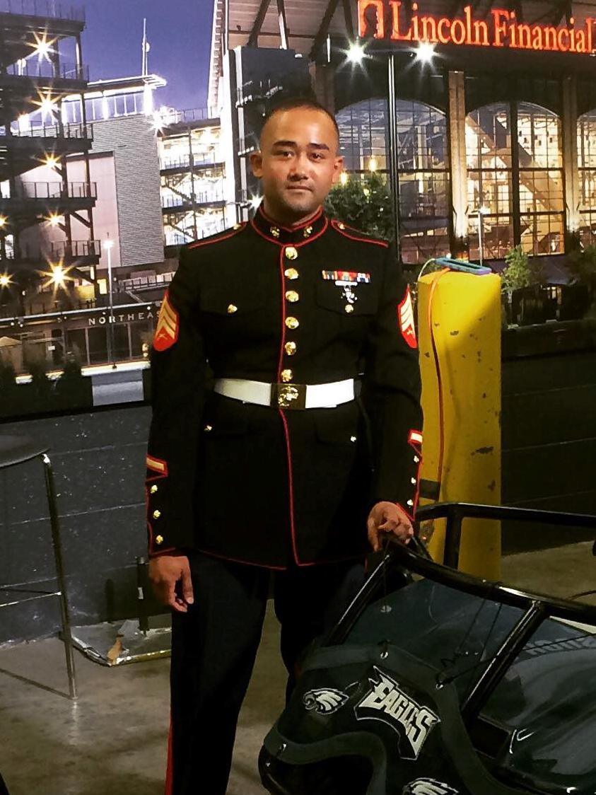 Penn State Great Valley student Tahseen Firoz in Marines uniform
