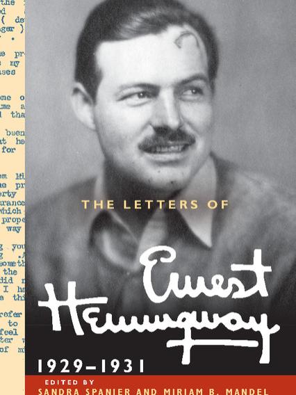 Cover of book with picture of Ernest Hemingway and his signature