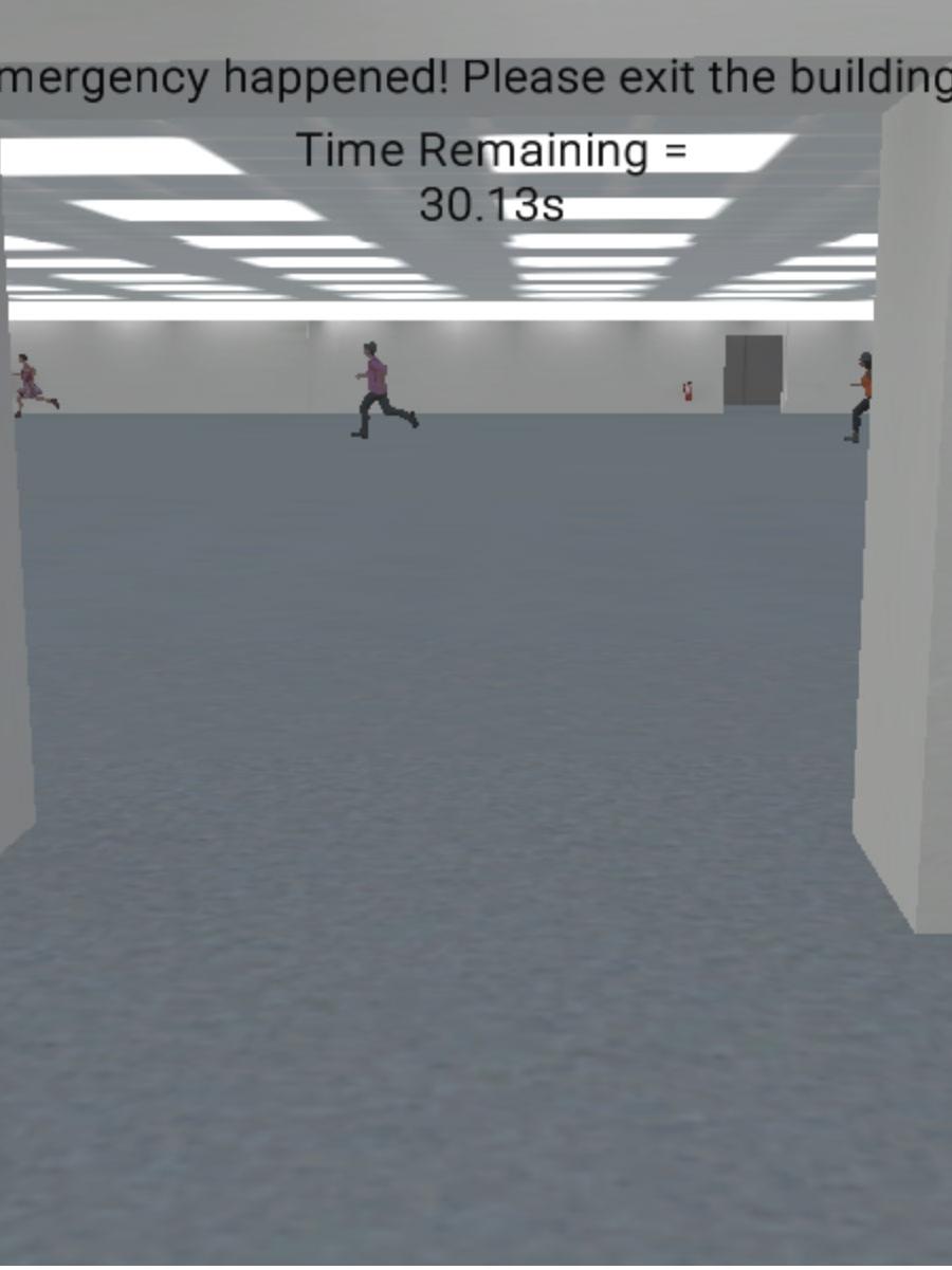 Simulation of a high-stress robot-guided emergency evacuation