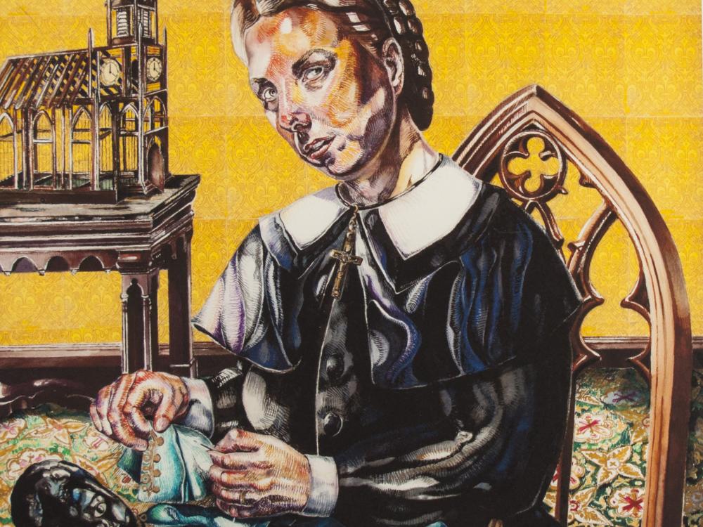 Image of a painting of a nun