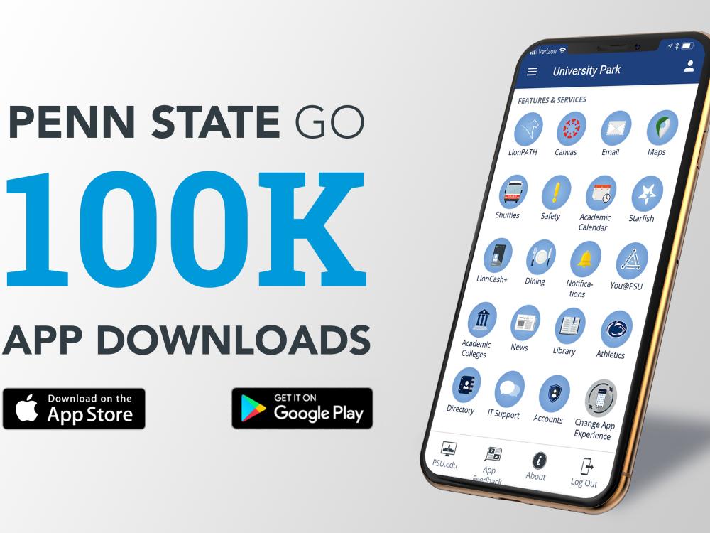 Penn State Go: A milestone of 100,000+ downloads 