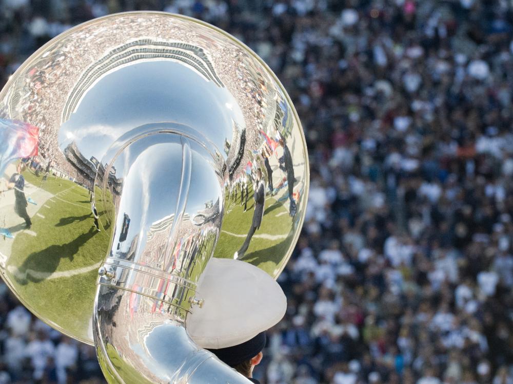 A Penn State Blue Band tuba