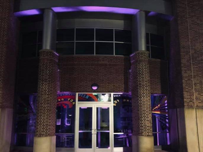 Center for Sexual and Gender Diversity Lit up Purple